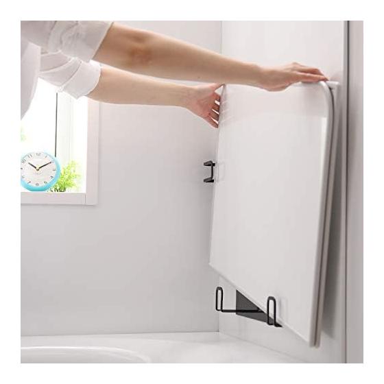 Yamazaki Jitsugyo Tower Magnetic Bath Lid Holder (For Combination, Black 9890)