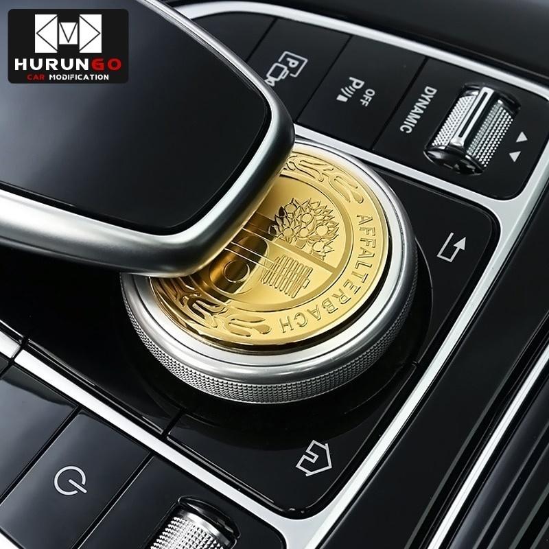 

Для Bnz Gle CE GLC260 C200 E300 W205 3D Металл Amg Apple Tree Центральная консоль Мультимедийная ручка Декоративные наклейки Крышка золотой