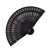 Handmade Retro Bamboo Folding Fan for Men, Fan, Mysterious Black Hollow Bamboo Fan, Simple Everyday Bamboo Fan