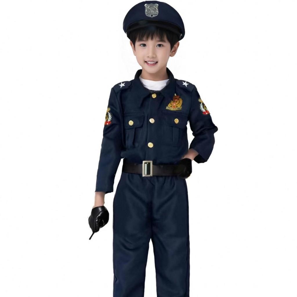 Children's Halloween Police Role-Play Costume for Cosplay and Festivals