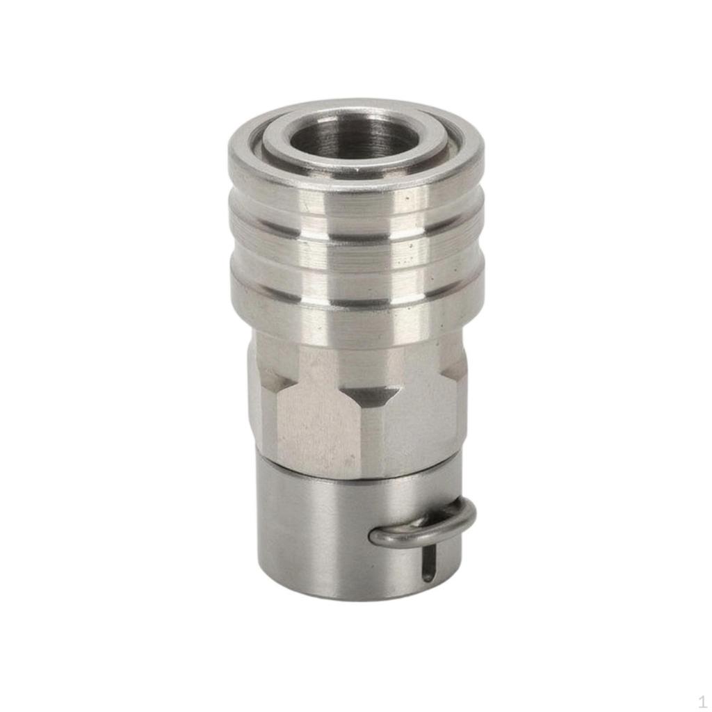 Hose Adapter with Retaining Pin Stainless Steel Pressure Washer Solid Metal PushtoConnect