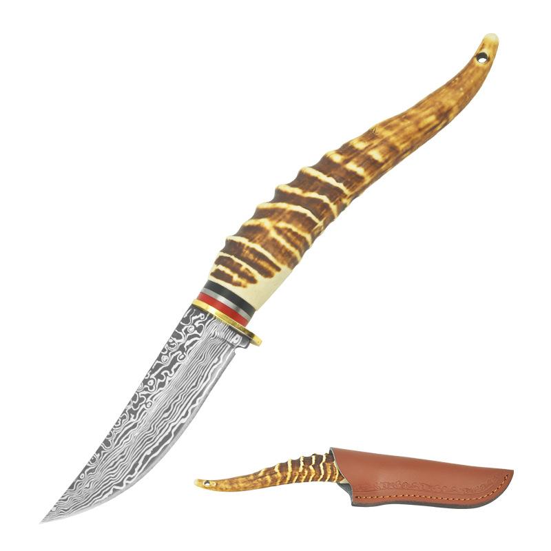 

Кухонные ножи MYVIT TOP 2023 Дизайнерский кухонный нож Новый лучший горячий дамасский зерновой конч Форма Угловая ручка Острая нарезка мяса Нож Внутренней Монголии