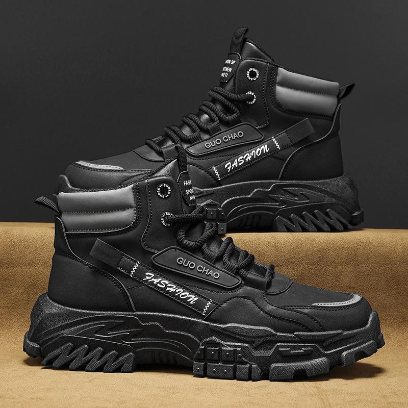 Men's Shoes Autumn 2024 New Men's Martin Boots Trendy Versatile Tooling Non-slip and Wear-resistant Desert Bumblebee Boots