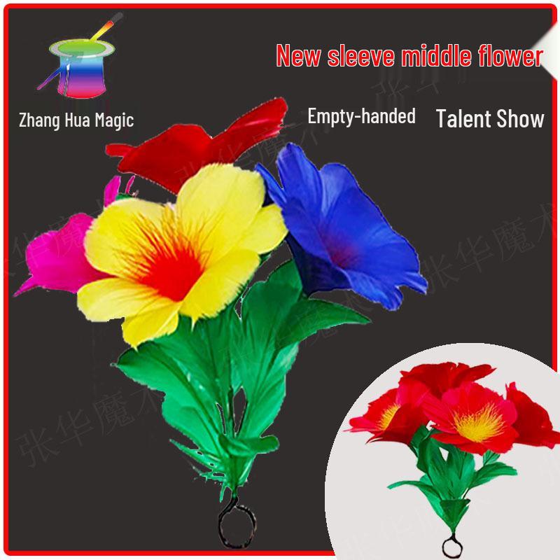 Flower Sleeve Karate Prop: Silk Scarf Transforms to Sunburst Feather Flowers (Version 6)
