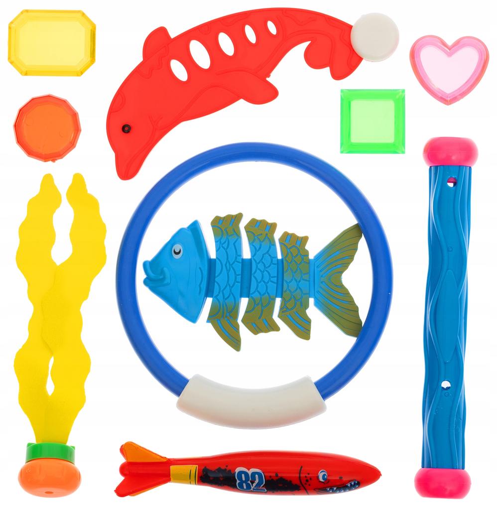 Toys for the Pool, Bath, Bathtub, Diving, Water, Set of 34 Pieces