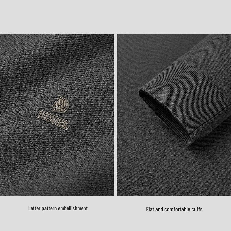 HLA Men's Fashion Jacquard Long Sleeve Knit Pullover