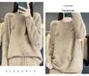 2025 Autumn/Winter Women's Thick Cashmere Hand-Knit Hollow Round Neck Long Sleeve Sweater