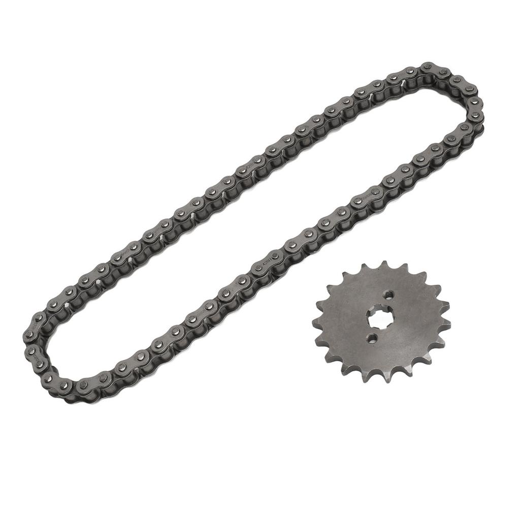 428 19T 17mm Sprocket with 428 60 Links Chain Steel High Toughness for 50cc?250cc Metal Motorcycle