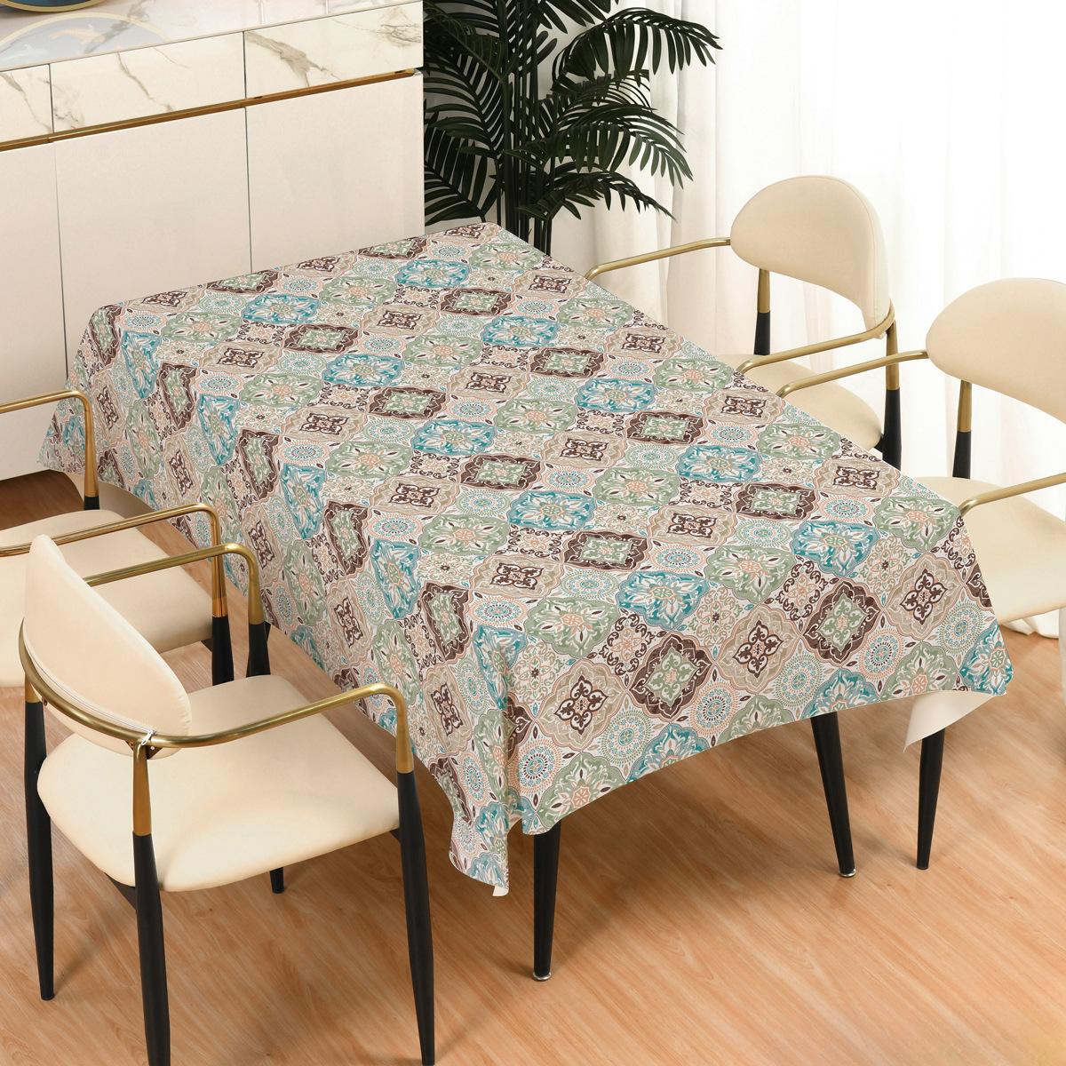 

Шелковая текстура противоскользящая ПУ водонепроницаемая и маслостойкая прямоугольная не моющаяся и устойчивая к ожогам бытовая скатерть для обеденного стола ПУ 100x160cm