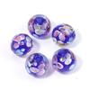 5pcs 12mm Lampwork Flower Beads Colorful Plum Blossom Glass Round Loose Beads For Jewelry Making Bracelets Earrings Accessories