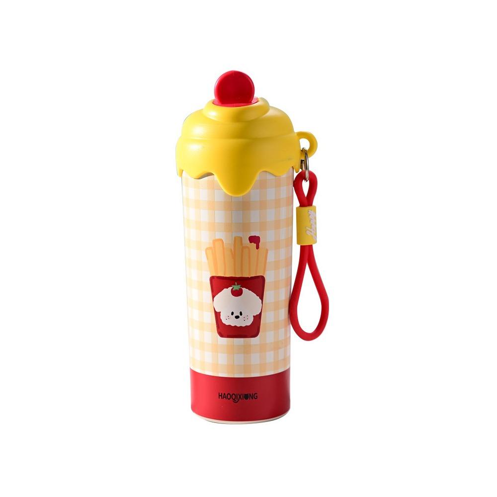 Ice Cream Vacuum Cup Insulation Or Cooling High-Capacity Floating Ball Insulated Cup 600ML With Pendant Thermal Mug