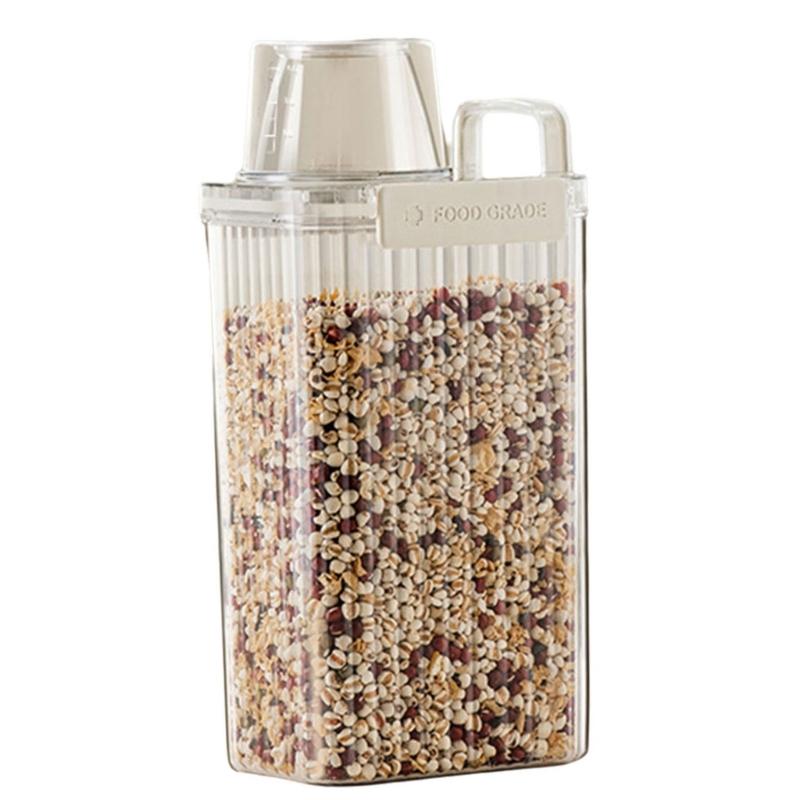 Convenient Rice Bucket Sealed Sealing Food Organizer with Lid Practical Storage Container Tank for Kitchen and Office