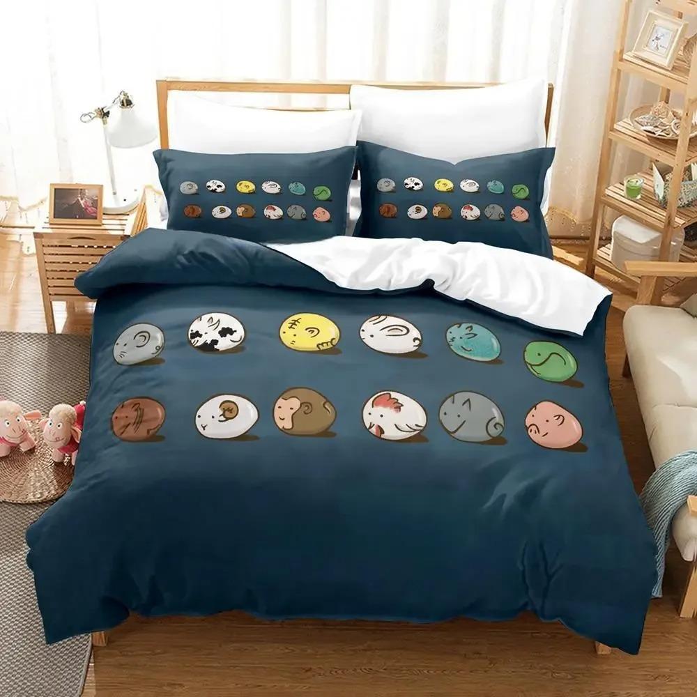 Comfortable Anime Print Duvet Cover Set With Duvet Cover And Pillowcases Single Twin Full Queen King Sizes For Adults And Kids