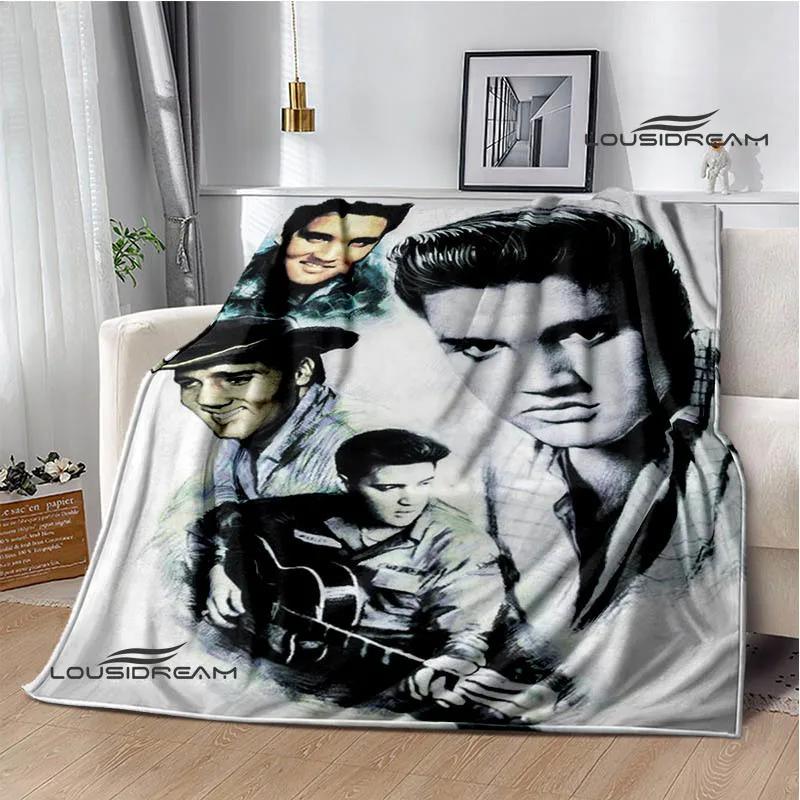 E-Elvis-Presley Retro print deken dekens voor bedden Picknickdekens Flensdeken Zachte en comfortabele deken verjaardagscadeau