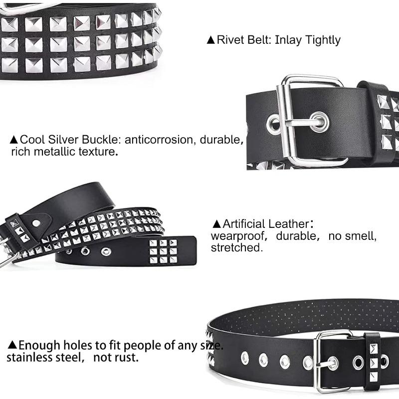 Studded Punk Y2K Goth Belt – Unisex Fashion Waist Accessory