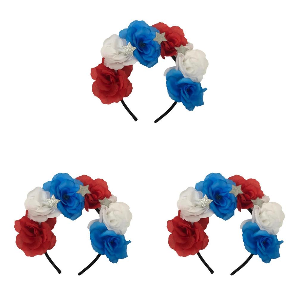 Das Platin-Jubiläum der Königin Rot Weiß Blau Blume Haarschmuck Krone Feiern Sie stilvoll!