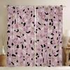 2 Panel Princess Crown Pink Curtain for Girls Bedroom Powder Room Window Grommet Top Cortinas Glowing Print Cortinas Blinds