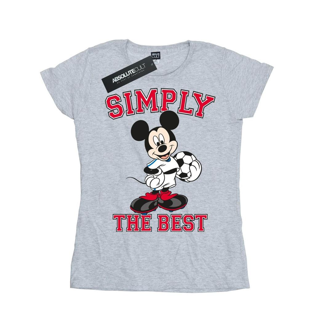 Disney Womens/Ladies Mickey Mouse Simply The Best Cotton T-Shirt