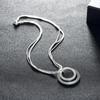 DOTEFFIL   Copper 18-Inch Snake Chain O-Shaped Frosted Pendant Necklace For Women Fashion Wedding Party Charm Jewelry