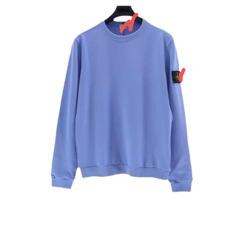 Stone Island Compass Patch Basic Hoodless Sweatshirt Loose Fit Men Women Casual Daily Wear