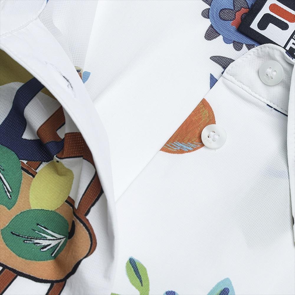 FILA Heritage Casual Long Sleeve Polo Shirt Women tops F11W528702FZA