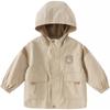 DAVE & BELLA Boys' Spring Casual Hooded Woven Jacket