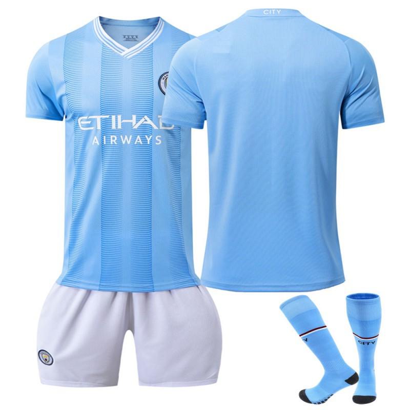 2324 Manchester City's Home Football Uniform No. 9 Harland 10 Glalish 17 De Braunet Fan Version Short Sleeves