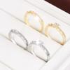 Women's AAA Cubic Zirconia Double Ring – Elegant French Style Stackable Pure Copper