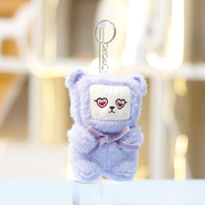 

Plush Tv Character Keychain With Polyester Filling For Girls Gift And Bag Decor фиолетовый