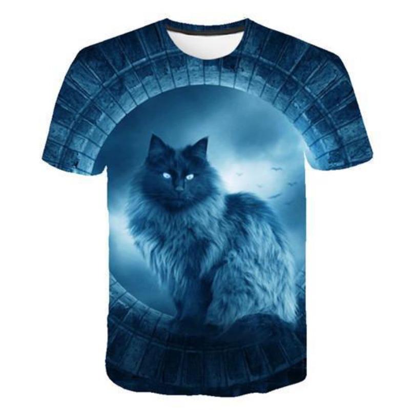 2024 Men/woman High Quality Brand T-shirt Hombre New Men T-shirt Casual Short Sleeve O-neck Fashion Funny Cat Printed 3D T Shirt
