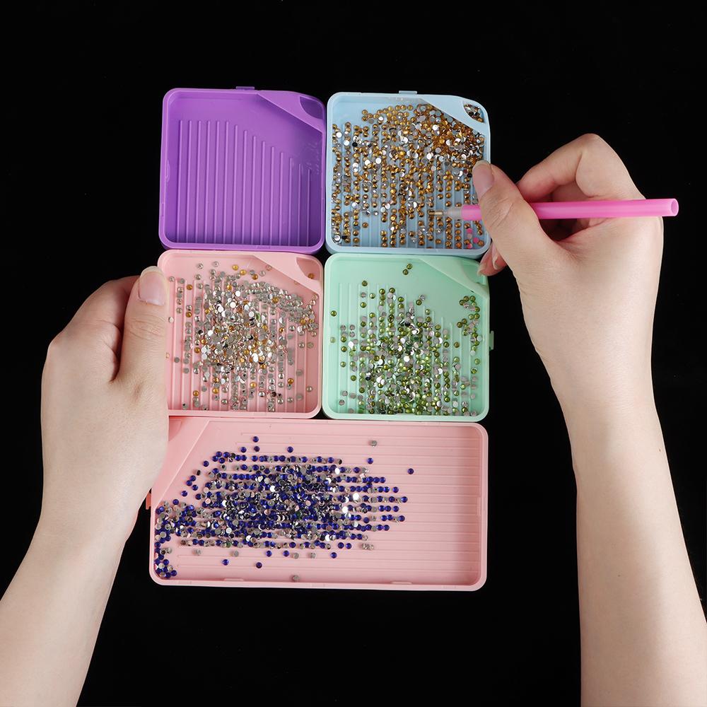 DIY Craft Beads Sorting Storage Tray Drill Storage Container for 5D Diamond Painting Tool