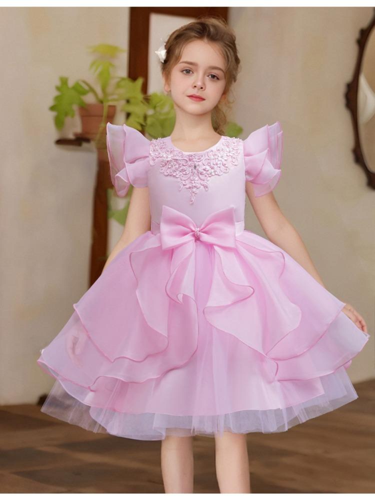 

Рождественские модели Детские платья Пышные Платья для выступлений для детей среднего и старшего возраста Платья 368 Детские платья принцесс Сетчатые платья 150cm розовый