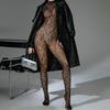Long Sleeve Transparent Hollow Sexy Underwear Burgundy Mesh Women's Stockings Tights