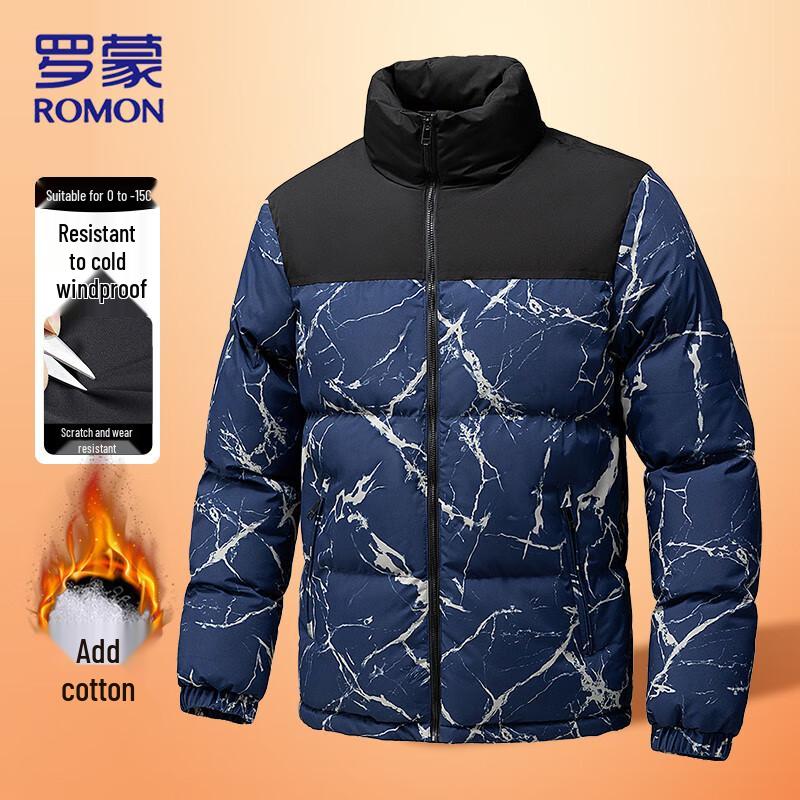 

ROMON Men s High-Collar Thick Padded Jacket 5XL