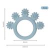 Handheld Multicolor Silicone Baby Ring Teether Anxiety Teething Toys 0-12 Months Chew Beads Sensory Gum Relief Soother Baby