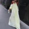 Spring new women's clothing, European and American dresses, slim-fitting elegant solid-color neck-hanging French dress