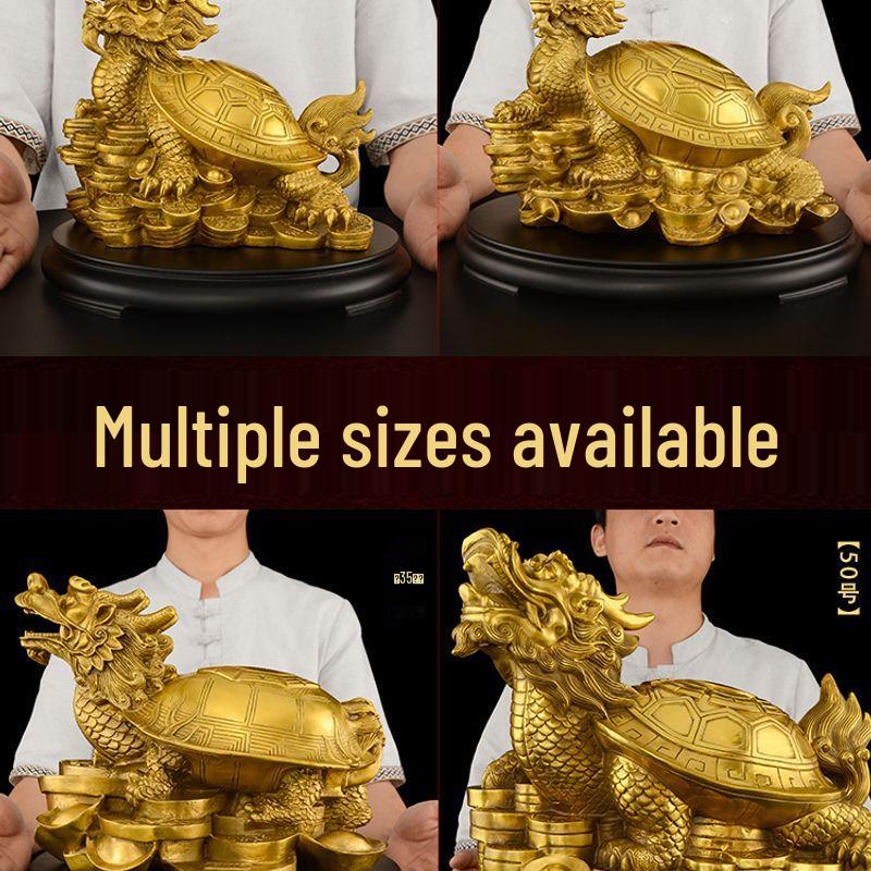 Brass Dragon Turtle Bagua Ornament