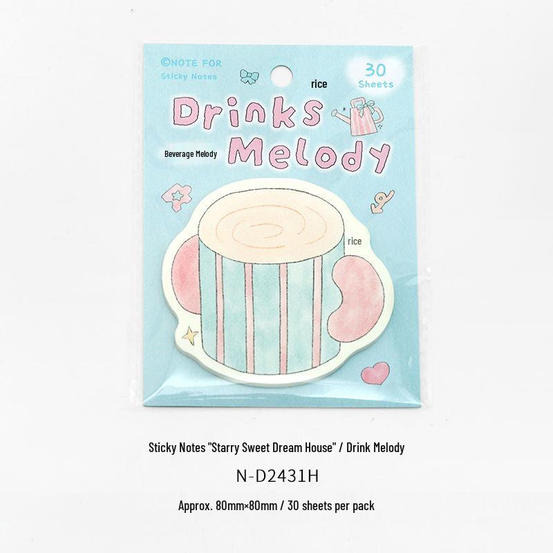 Alien Star Dream House Cute Sticky Notes for Students