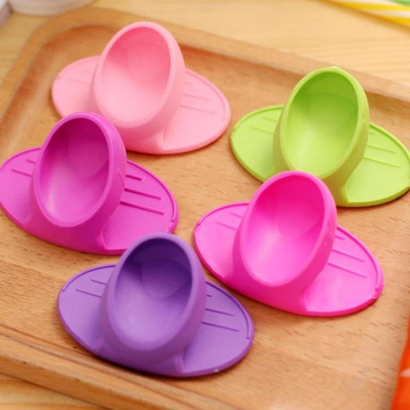2Pcs Convenient Heat Insulated Silicone Oven Mitts with Nonslip Finger Clips for Kitchen Cook Tools Accessories