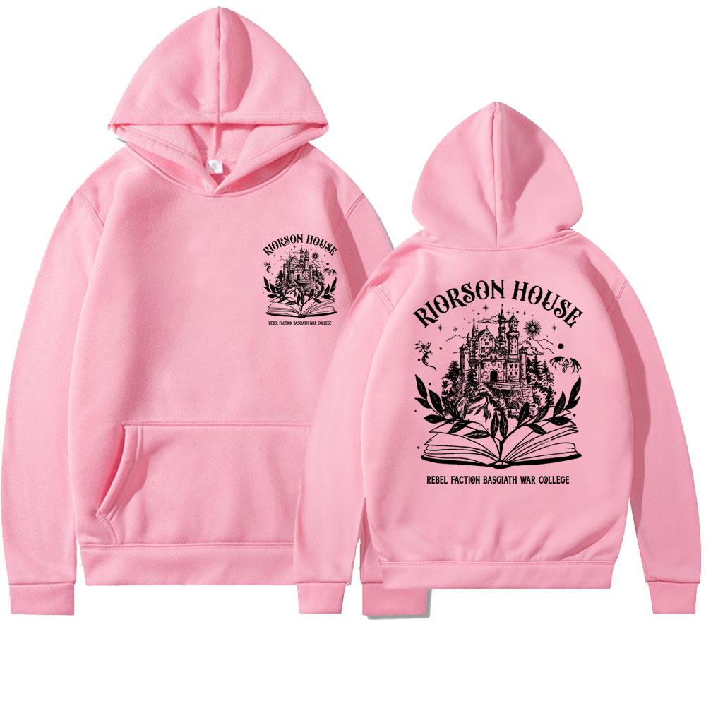 Fourth Wing Hoodie Riorson House Hooded Sweatshirt Iron Flame Basgiath War College Shirt Trendy 2Side Print Golden Dragon Hoodie