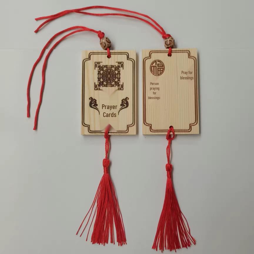 10 Wooden Wish Tags - Scenic Tree Hanging Decorations