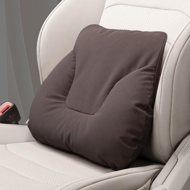 2025 Summer Suede Car Headrest S-Class Pillow Car Neck Protection Pillow High-end Cushion Seat Waist Pillow Waist Protector