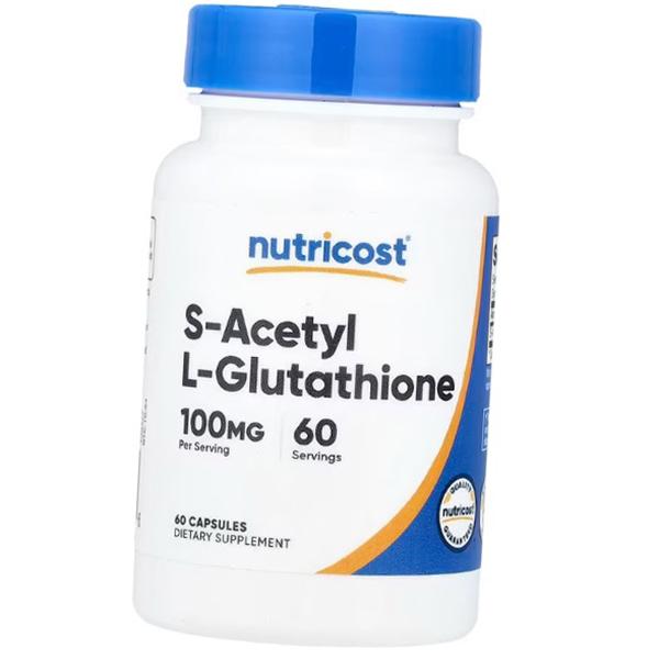 S-Acetyl-L-Glutathione, S-Acetyl L-Glutathione 100, Nutricost 60 Capsules (70647020)