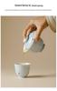 Vibrant Ceramic Gaiwan Tea Set: Two-Piece Kung Fu Tea Bowl for Ladies, Perfect for Fresh, Individual Brewing