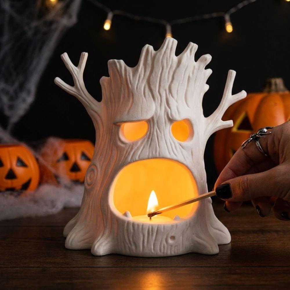 Gothic Style Halloween Tree Spirit Candle Stand Spook Forest Tree Candlestick Halloween Party Gift