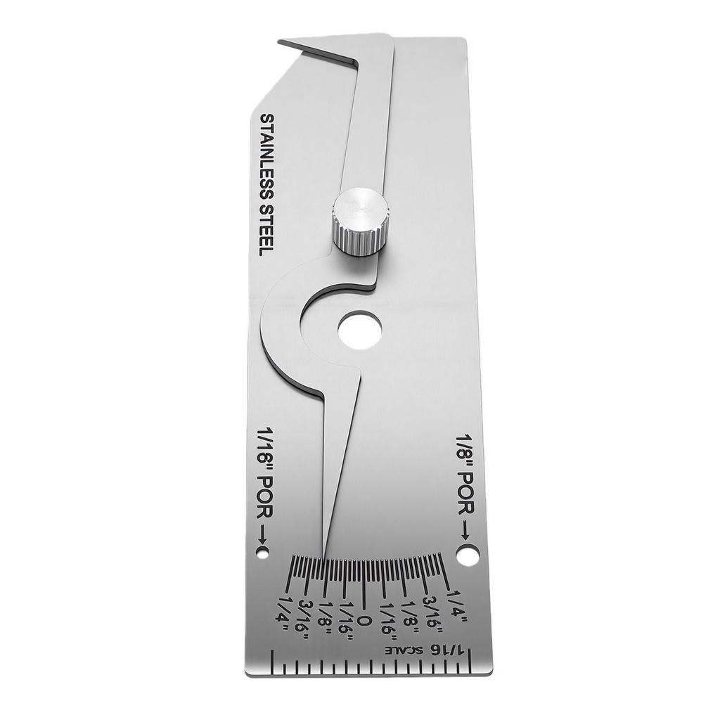 Weld Pit Depth Gauge Imperial Stainless Steel Welding Undercut Depth Inspection Gauge Welder Measuring Tool