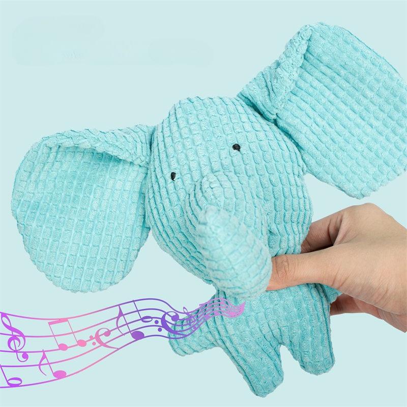 Stress Relief Pet Plush Toy Colorful Cartoon Fruit Animal Shape Bite-resistant Sounding Doll Molar Pet Toys