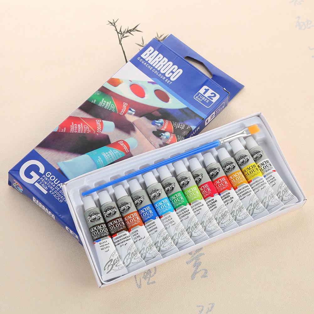 Colorful 12 Colors Acrylic Paint Color Set Watercolor Pigment Ceramic Stone Wall Craft Paints