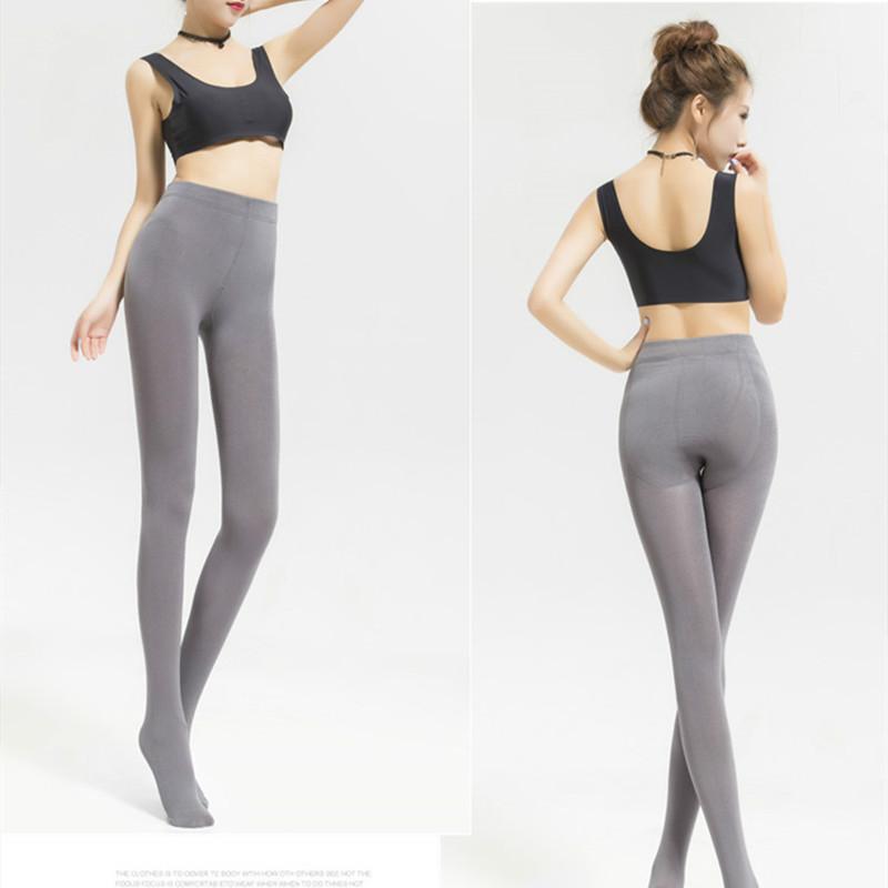 130 KG Women's Fleece Tights Plus Size 120 D Autumn Warm Winter Pantyhose High Waist Female Stretchy Slim Thick Tights