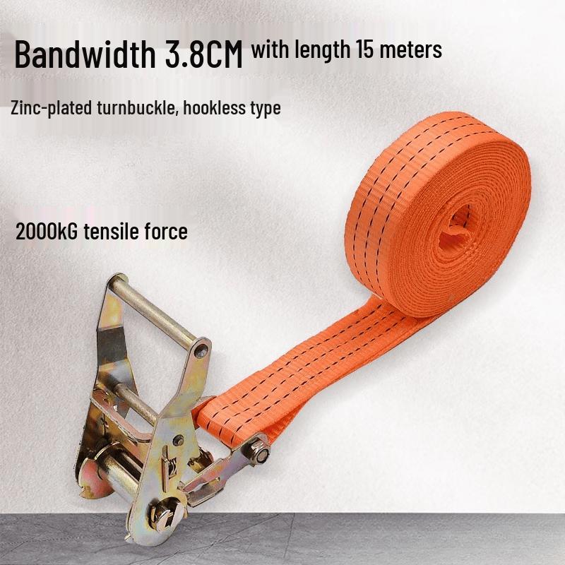 Cargo Lashing Ratchet Tie-Down Straps with Hooks